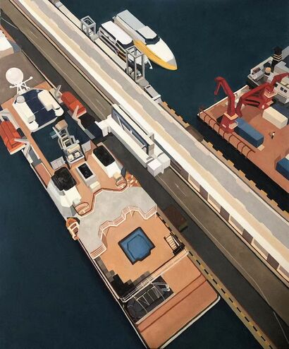 The quiet harbor - a Paint Artwork by Jiayang Xu